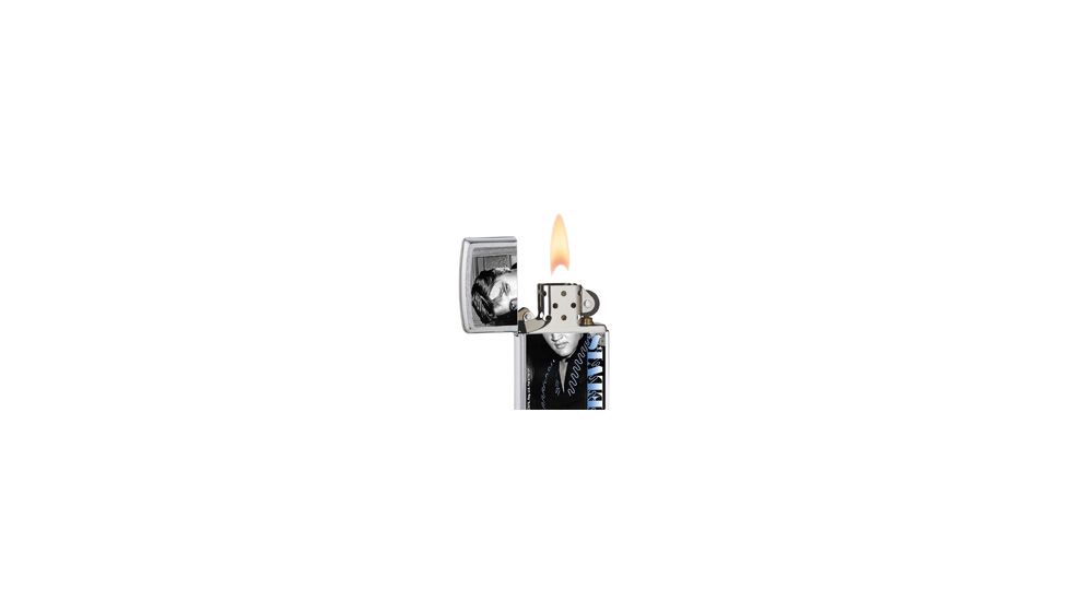 Zippo Elvis Blue Classic Style Lighter, Brushed Chrome 28073