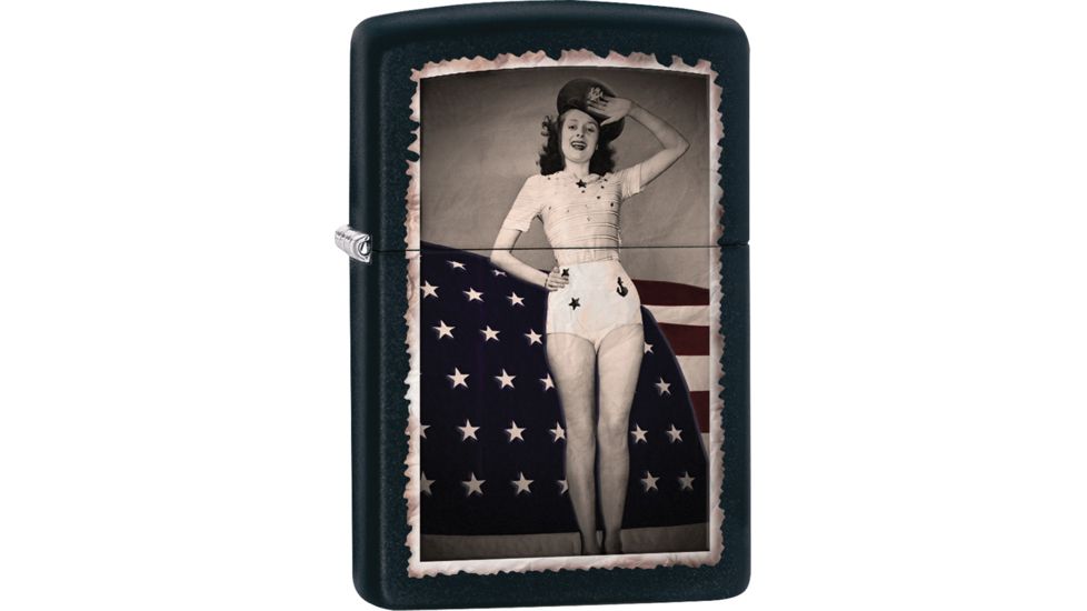 Zippo Flag Woman Saluting Lighter ZO28533