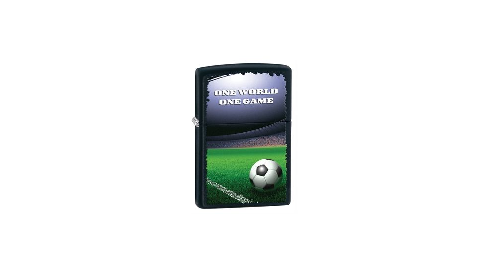 Zippo One World One Game Classic Style Lighter, Black Matte 28301