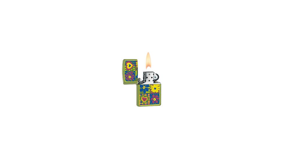 Zippo Funky Flowers Classic Style Lighter, Lurid 28057