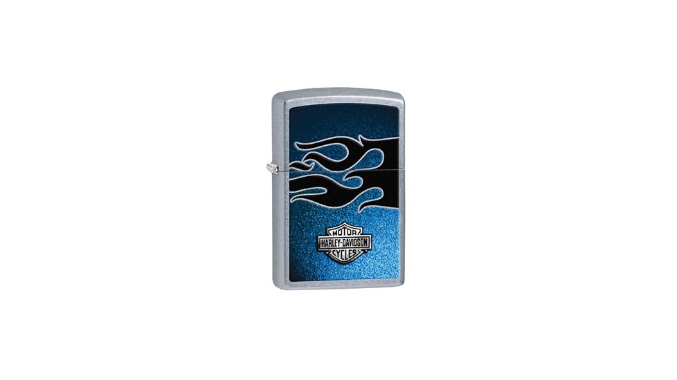Zippo Harley-Davidson Windrproof Lighter,Black/Blue Street Chrome 28822