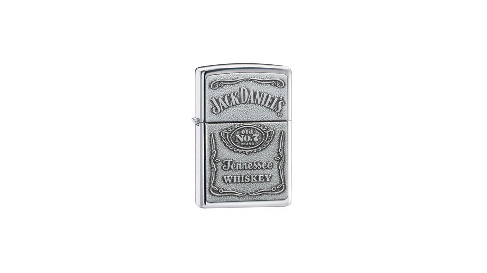 Zippo Jack Daniels Classic Style Emblem Lighter, High Polish Chrome 250JD427