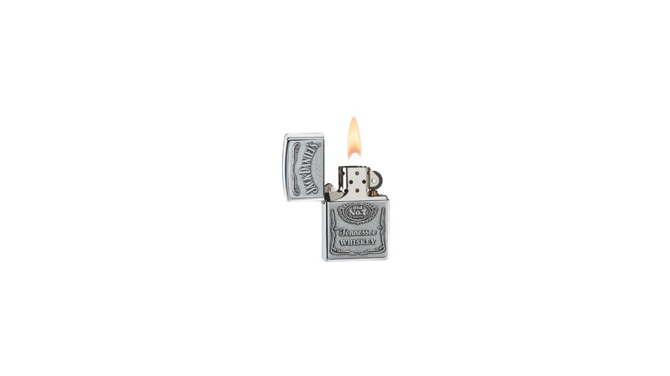 Zippo Jack Daniels Classic Style Emblem Lighter, High Polish Chrome 250JD427