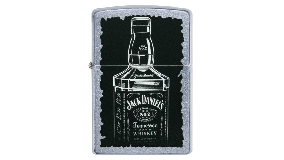Zippo Jack Daniel's Pocket Lighter, Street Chrome, 29758