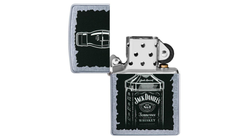 Zippo Jack Daniel's Pocket Lighter, Street Chrome, 29758