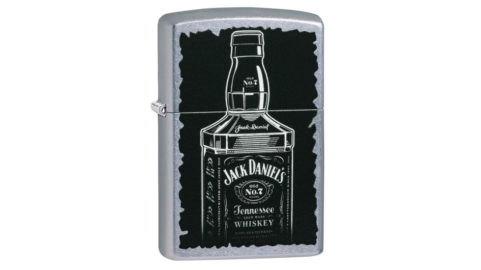 Zippo Jack Daniel's Pocket Lighter, Street Chrome, 29758