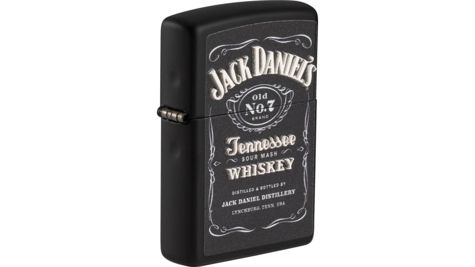 Zippo Jack Daniels Lighter, Black Matte, 1.44 x 2.25, 49281