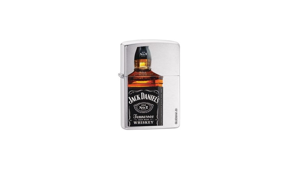 Zippo Jack Daniels Tennessee Whiskey Lighter, Brushed Chrome 28842