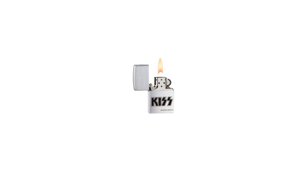 Zippo Kiss Classic Style Lighter, Brushed Chrome 24565