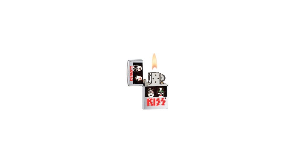 Zippo Kiss Classic Style Lighter, Brushed Chrome 28019