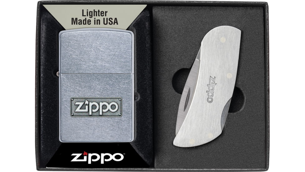 Zippo Lighter and Knife Set, 1.44 x 2.25, 49391