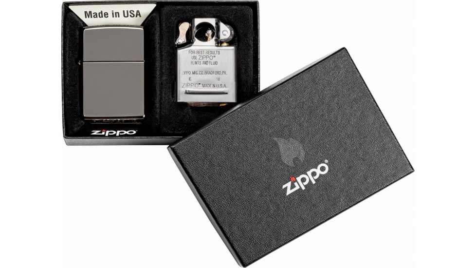Zippo Lighter and Pipe Insert Combo Lighter, Black Ice, 1.44in x 2.25in, 29789