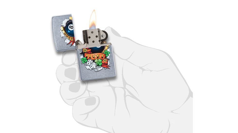 Zippo Lucky Tattoo Pocket Lighter, 29604