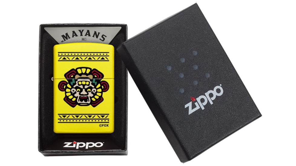 Zippo Mayans Pocket Lighter, Lemon Matte, 49020