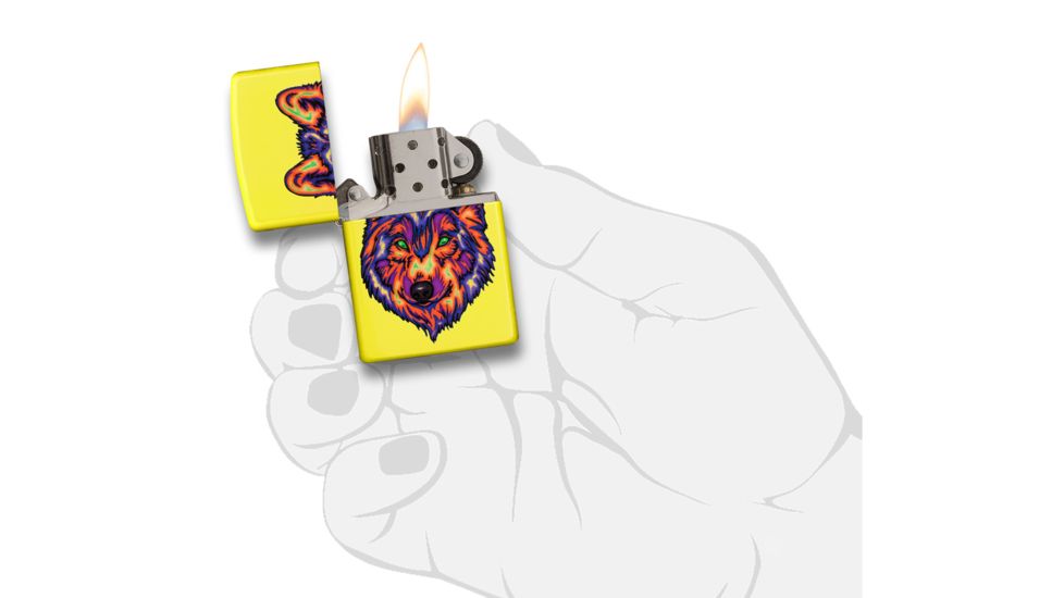 Zippo Neon Wolf Pocket Lighter, 29639