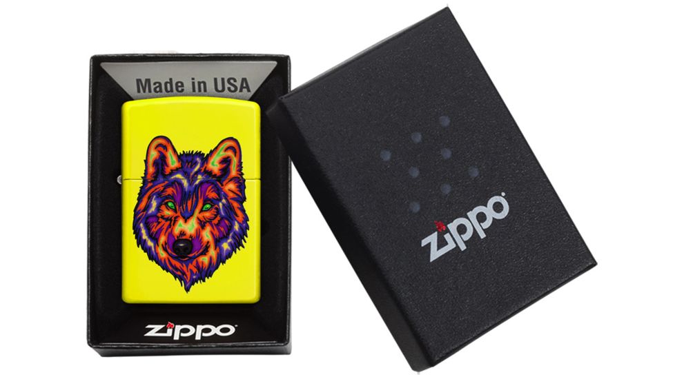 Zippo Neon Wolf Pocket Lighter, 29639