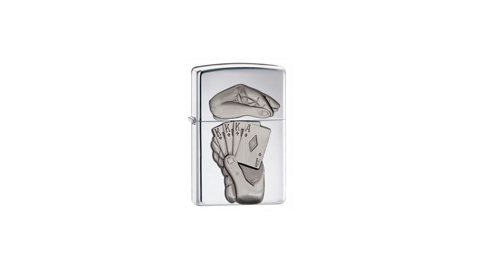 Zippo Poker Win Lighter, High Polish Chrome 28837