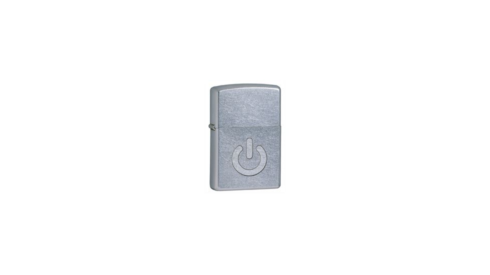 Zippo Power Button Classic Style Lighter, Street Chrome 28329