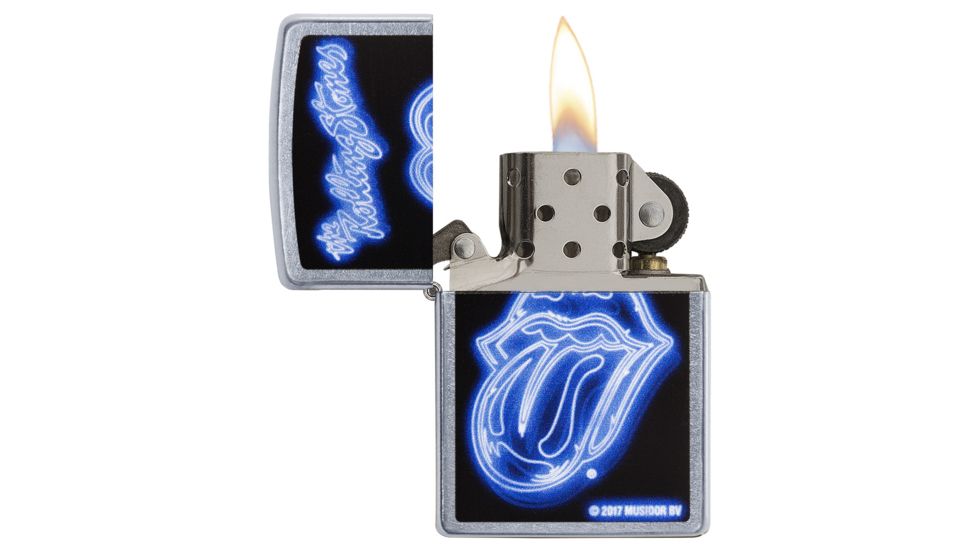 Zippo Rolling Stones Purple Tongue Pocket Lighter, 29581