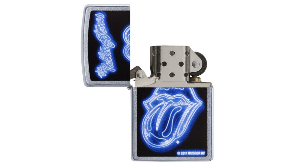 Zippo Rolling Stones Purple Tongue Pocket Lighter, 29581