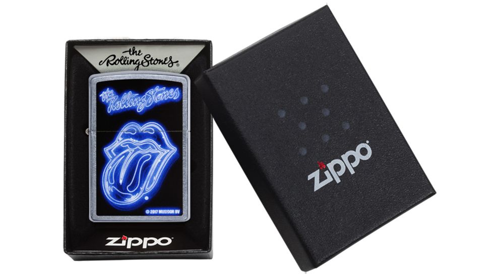 Zippo Rolling Stones Purple Tongue Pocket Lighter, 29581