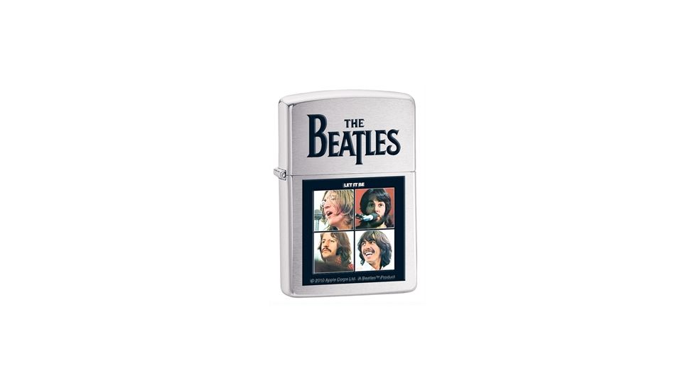 Zippo The Beatles Let It Be Classic Style Lighter, Brushed chrome 28254