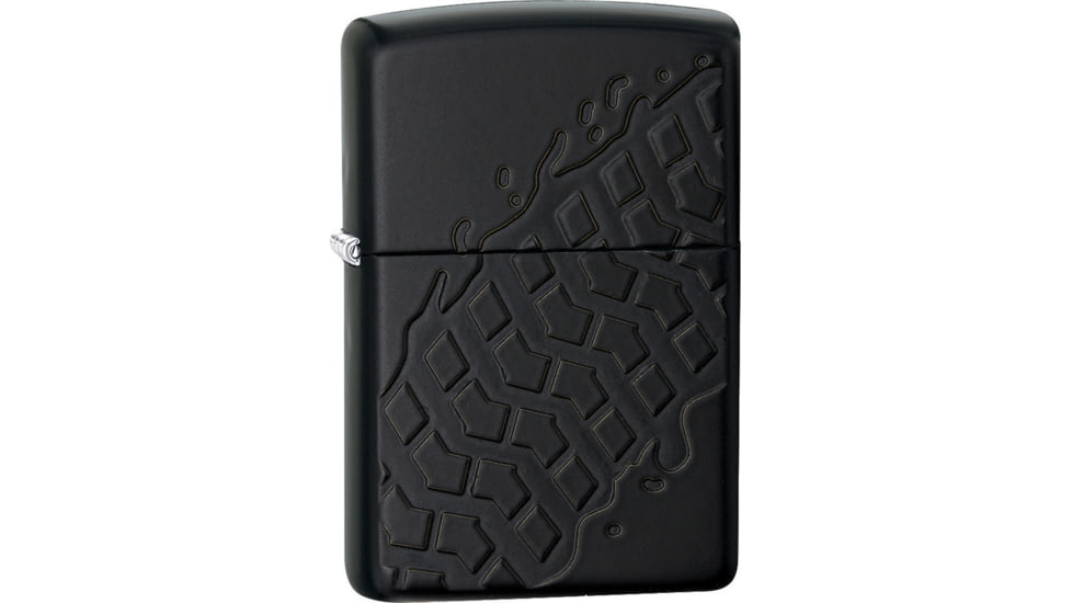 Zippo Tire Tread Lighter, Black Matte, 1.44in x 2.25in, 28966