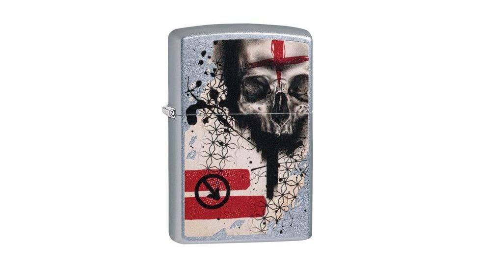 Zippo Trash Polka Tattoo Skull Pocket Lighter 29856
