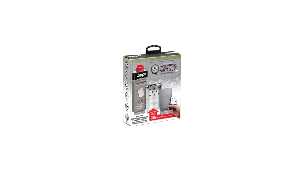 Zippo Ultimate Hand Warmer Gift Set w/Hand Warmer, Fluid, and Lighter 40351