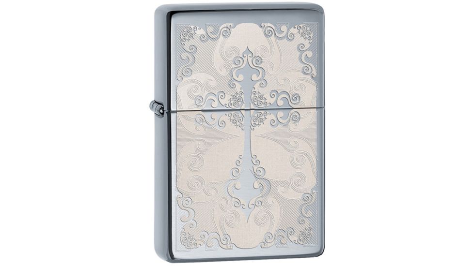 Zippo Vintage Cross Lighter, High Polish Chrome 9000754