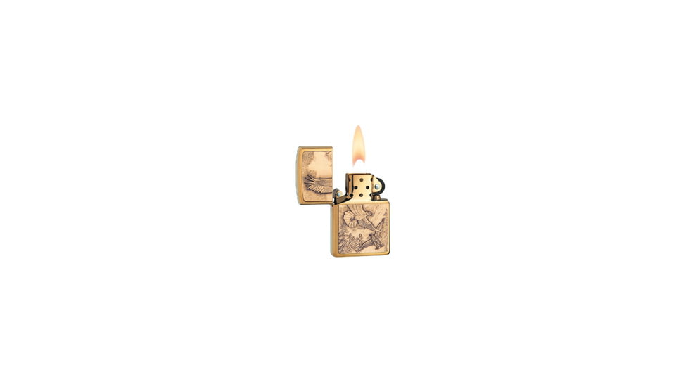 Zippo Where Eagles Dare Classic Lighter, Brushed Brass 20854