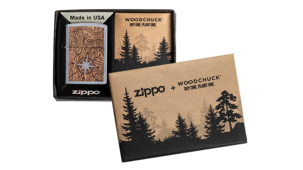 Zippo WOODCHUCK USA Compass Pocket Lighter, 49055