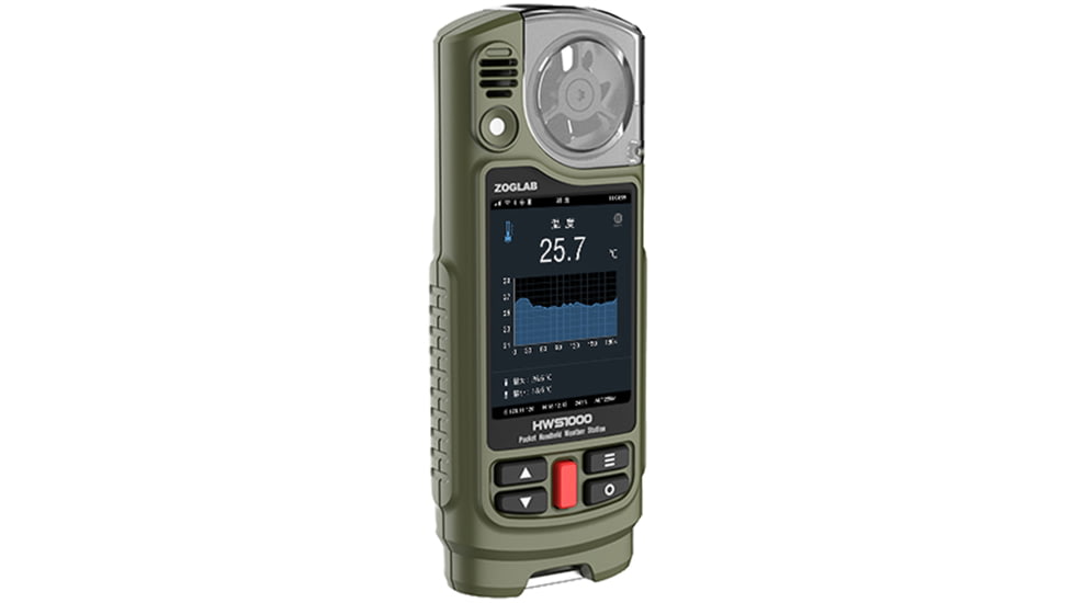 USED ZOGLAB HWS1000 PRO Pocket Handheld Weather Station, Green, 5.672.281.42 in, HWS1000 PRO, EDEMO1