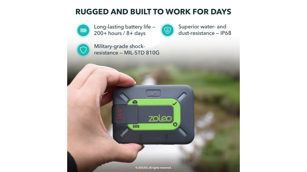 ZOLEO Satellite Communicator, Black/Green, ZL1000