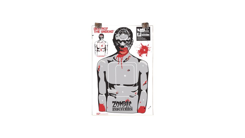 Zombie Industries Assorted Zombie Colossal Paper Targets 24x36 Inch 25 Per Package