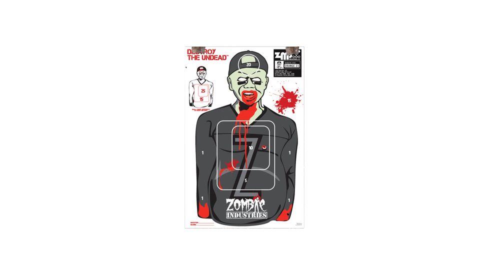 Zombie Industries Dan The Sports Fan Zombie Colossal Paper Targets 24x36 Inch 100 Per Package