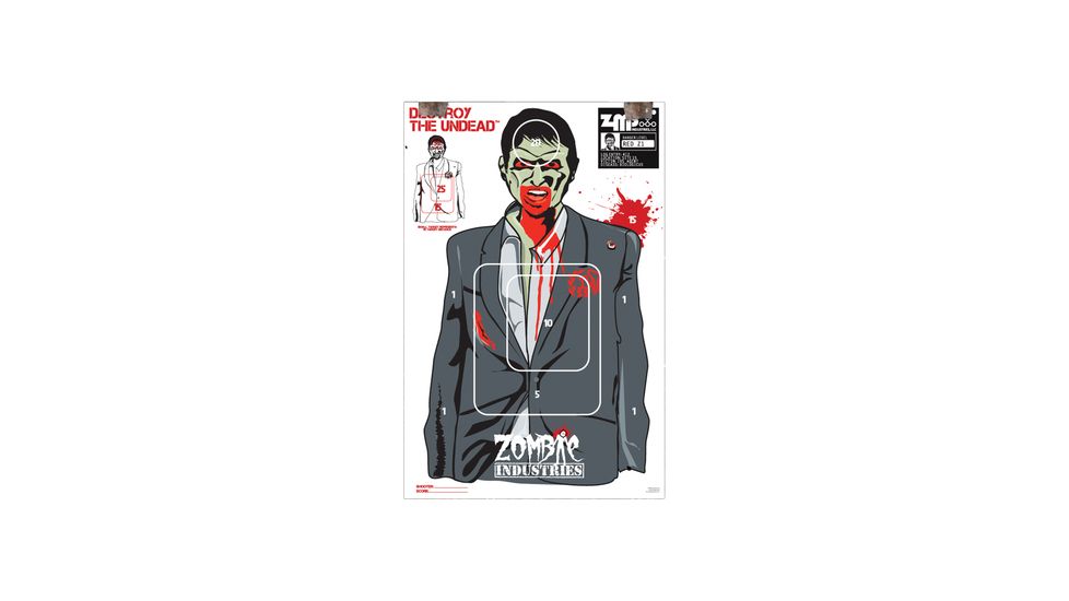 Zombie Industries IRS Agent Zombie Standard Paper Indoor Targets 18x24 Inch 100 Per Package