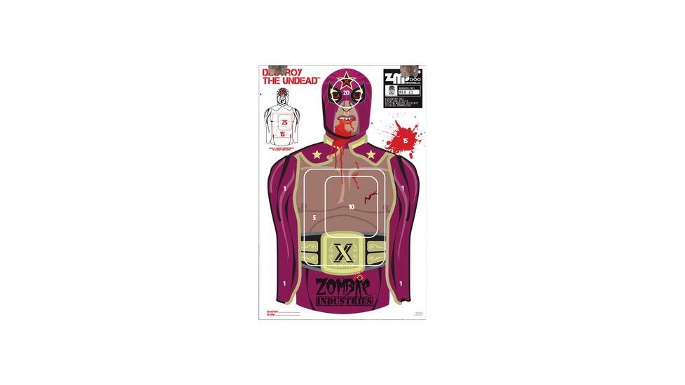 Zombie Industries Muerto Viviente Zombie Colossal Paper Targets 24x36 Inch 10 Per Package