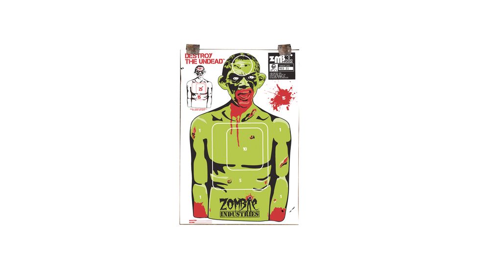 Zombie Industries Rocky Zombie Standard Paper Indoor Targets 18x24 Inch 10 Per Package