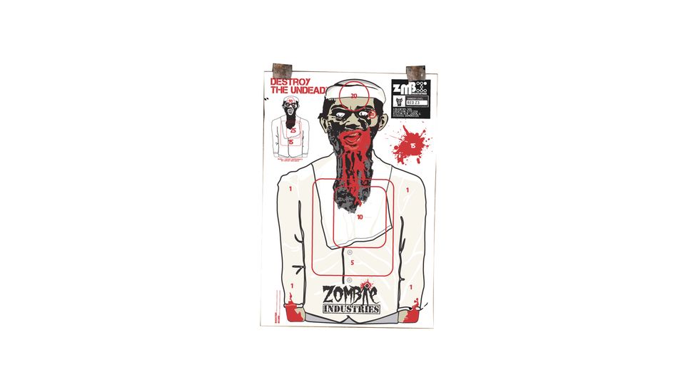 Zombie Industries Terrorist Zombie Standard Paper Indoor Targets 18x24 Inch 100 Per Package