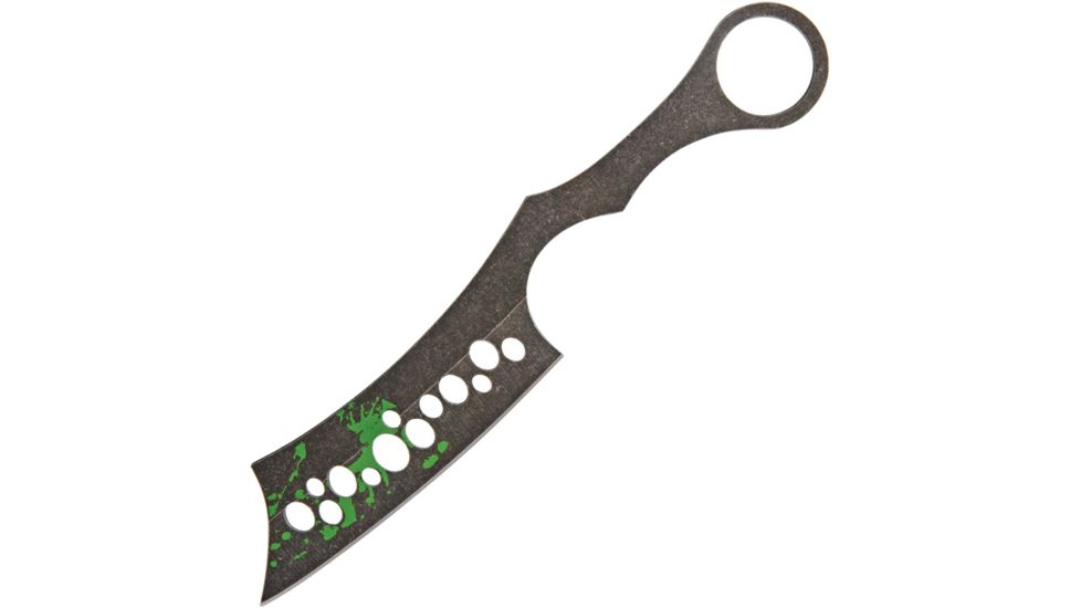 Zombie Nick Razor Fixed Blade Knife, 4in, Black Stonewash, Handle, TK-643ATSW