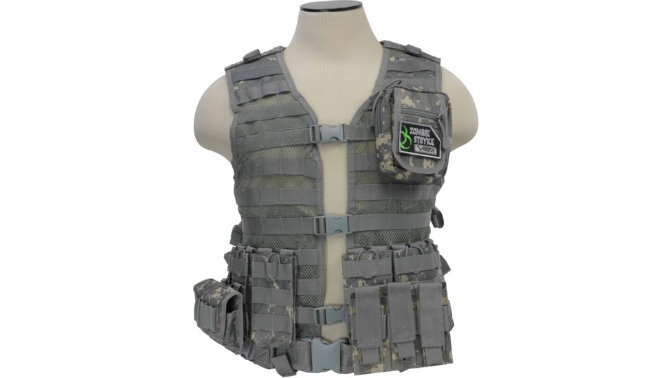 Zombie Rezurrection Kit, Digital - with Vest, MOLLE Panel, 4 Pouches KZCMS1D