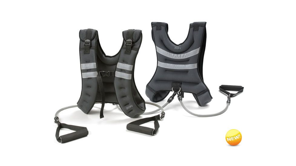 Zon Deluxe Walking Vest with Resistance Tubes 062568