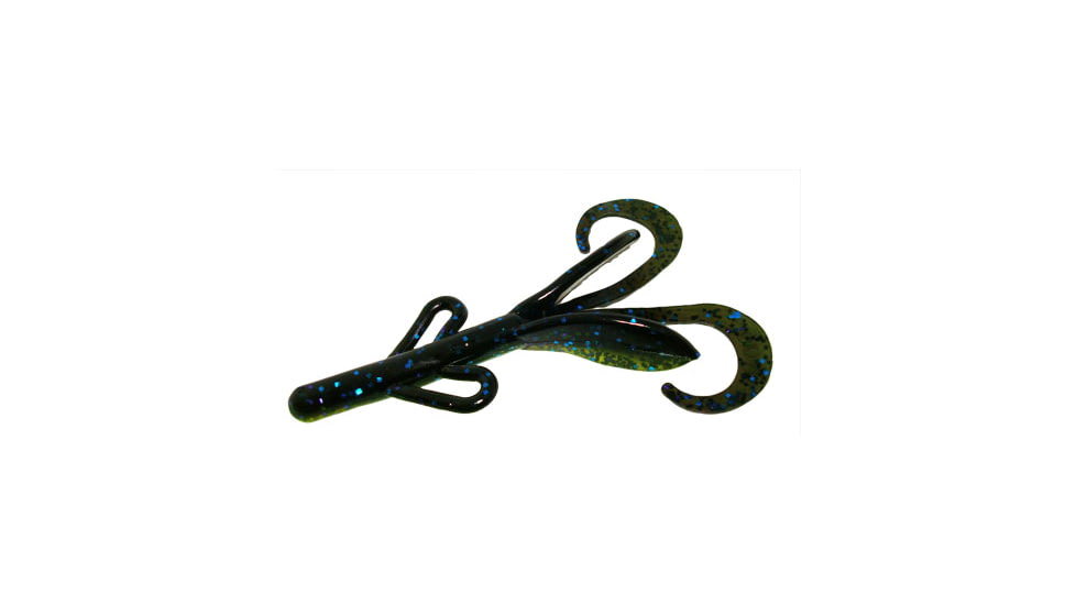 Zoom Baby Brush Hog Creature Bait, 12 Pack, 4in, Blueberry Candy, 042276X