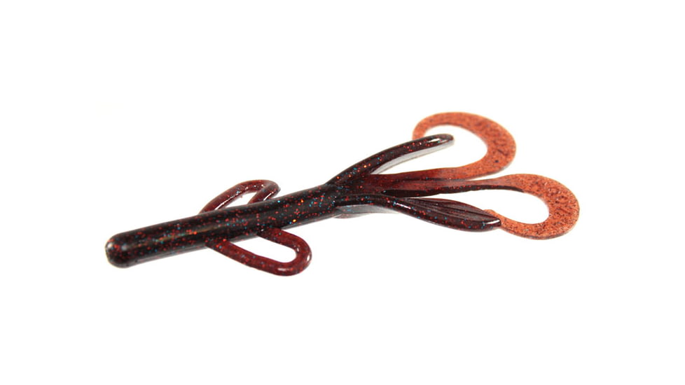 Zoom Baby Brush Hog Creature Bait, 12 Pack, 4in, Glitter Bomb, 042392X