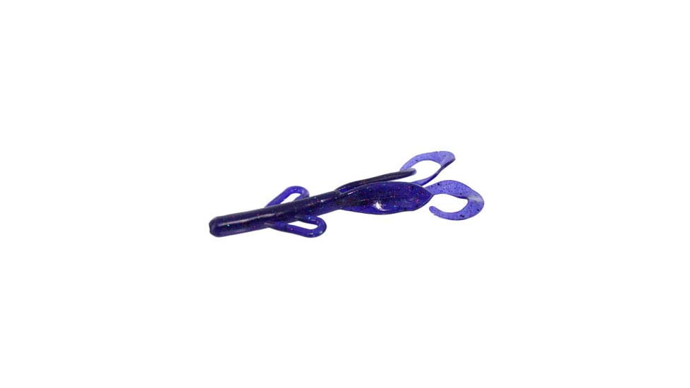 Zoom Baby Brush Hog Creature Bait, 12 Pack, 4in, Junebug Pepper Red, 042337X