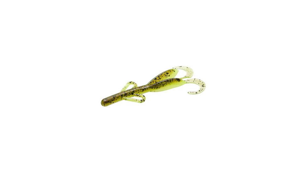 Zoom Baby Brush Hog Creature Bait, 12 Pack, 4in, Kiwi, 042254X
