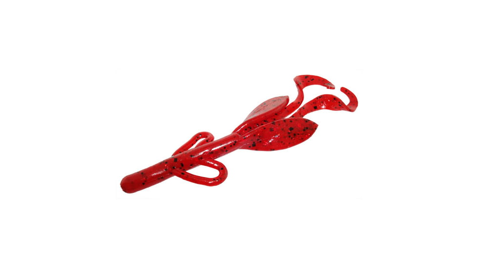 Zoom Baby Brush Hog Creature Bait, 12 Pack, 4in, Ruby Red, 042134X