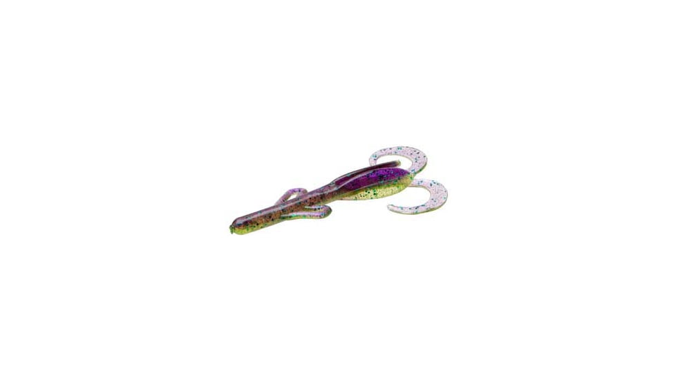 Zoom Baby Brush Hog Creature Bait, 12 Pack, 4in, Sour Grape, 042089X