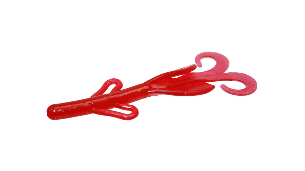 Zoom Baby Brush Hog Creature Bait, 12 Pack, 4in, Strawberry, 042090X